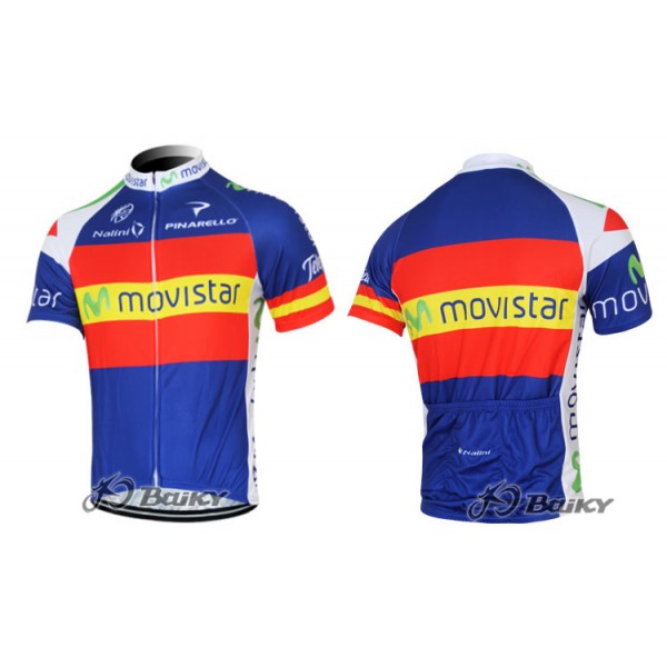 2012 Movistar Fietsshirt Korte mouw blauw rood 3857 2012 Movistar Fietsshirt Korte mouw blauw rood 3857
