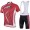 2014 Fox Bike Team Fietspakken Fietsshirt Korte+Korte koersbroeken Bib rood 4166