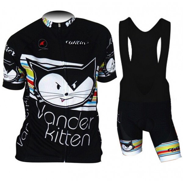 2015 Wilier Dames Fietskleding Fietsshirt Korte+Korte Fietsbroeken Bib zwart 3531