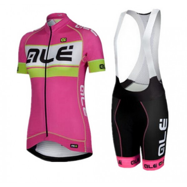 2015 ALE Dames rose Fietskleding Fietsshirt Korte+Korte Fietsbroeken Bib 3585