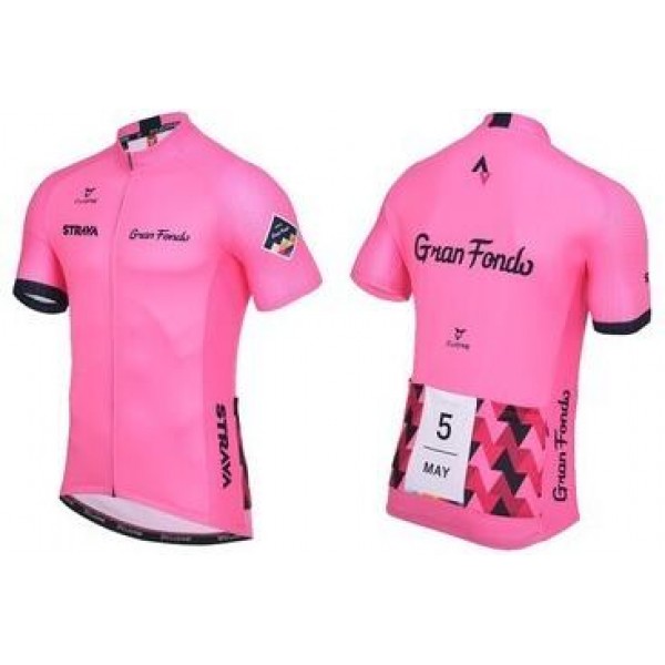 2016 Strava Fietsshirt Korte Mouw rose 2016036659