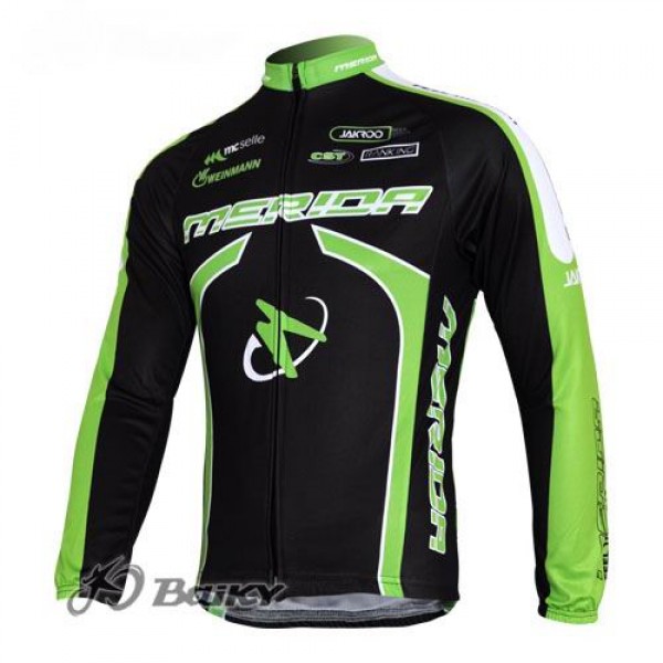Merida Multivan Flex Stay Fietsshirt lange mouw zwart groen 4488