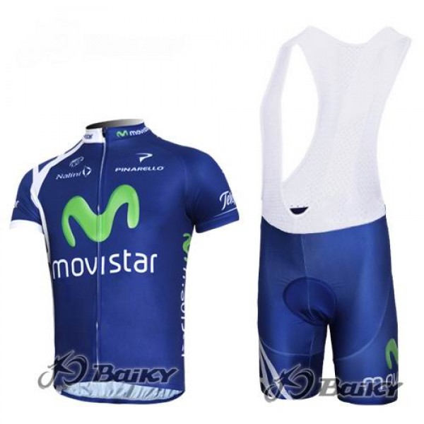 Movistar Team Fietspakken Fietsshirt Korte+Korte koersbroeken Bib blauw 4278