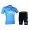 Team Sky 2014 Fietskleding Fietsshirt Korte Mouwen+Fietsbroek Korte zeem Blue 1339