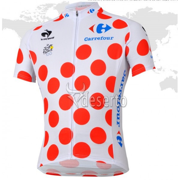 Tour de France le coq sportif Bolletjestrui Fietsshirt Korte mouw 1372