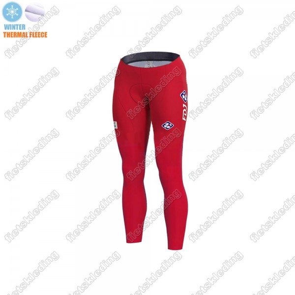Swiss FDJ Winter Thermal Fleece 2021 Lange Fietsbroeken Bib 2021392