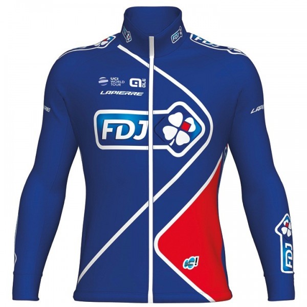 2017 Pro Team FDJ blauw Fietsshirt lange mouw 2466