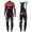 2017 Trek Pro Race rood Winter Set Wielerkleding Wielershirt lange mouw+Lange fietsbroeken Bib 2599